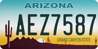 AZ license plate AEZ7587