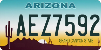 AZ license plate AEZ7592