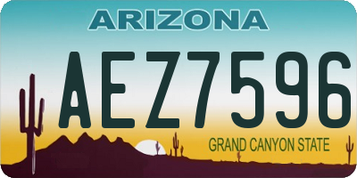AZ license plate AEZ7596