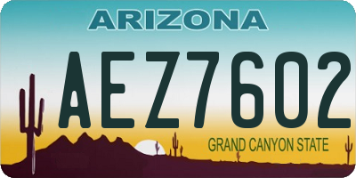AZ license plate AEZ7602