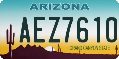 AZ license plate AEZ7610