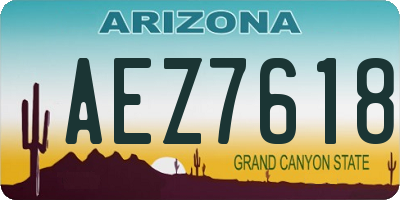 AZ license plate AEZ7618