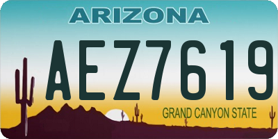 AZ license plate AEZ7619