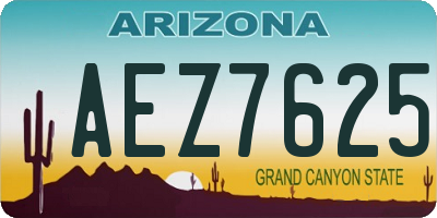 AZ license plate AEZ7625