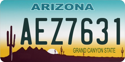 AZ license plate AEZ7631