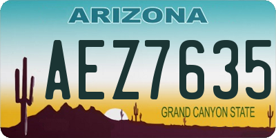 AZ license plate AEZ7635