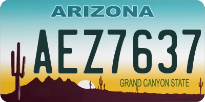 AZ license plate AEZ7637