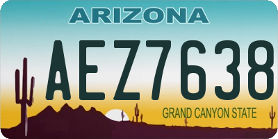 AZ license plate AEZ7638