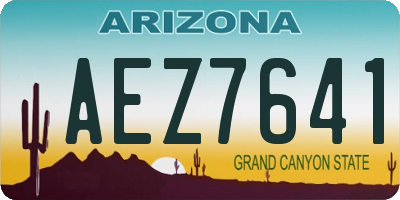 AZ license plate AEZ7641