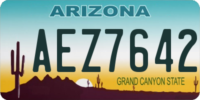 AZ license plate AEZ7642