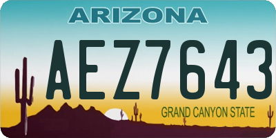 AZ license plate AEZ7643