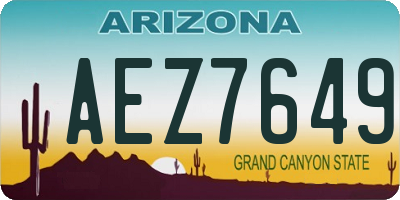 AZ license plate AEZ7649