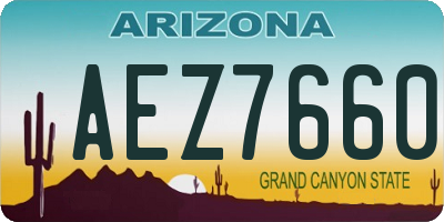 AZ license plate AEZ7660