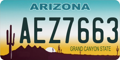 AZ license plate AEZ7663