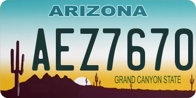 AZ license plate AEZ7670