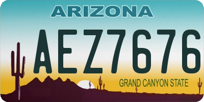 AZ license plate AEZ7676