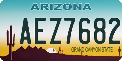 AZ license plate AEZ7682