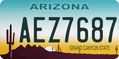 AZ license plate AEZ7687