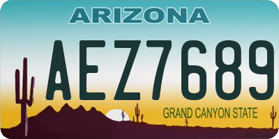 AZ license plate AEZ7689