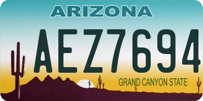 AZ license plate AEZ7694