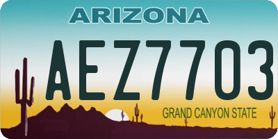 AZ license plate AEZ7703