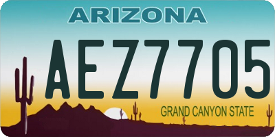 AZ license plate AEZ7705