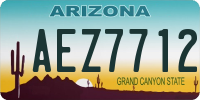 AZ license plate AEZ7712