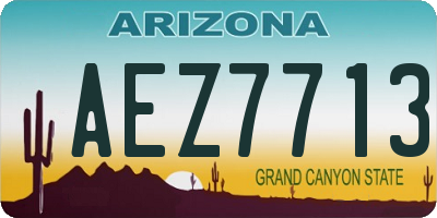 AZ license plate AEZ7713