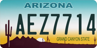 AZ license plate AEZ7714