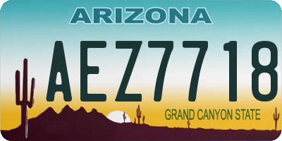 AZ license plate AEZ7718
