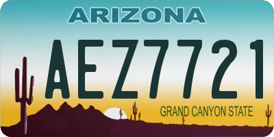 AZ license plate AEZ7721