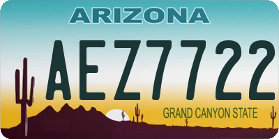 AZ license plate AEZ7722