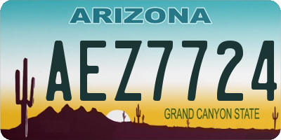 AZ license plate AEZ7724