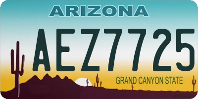 AZ license plate AEZ7725
