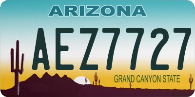 AZ license plate AEZ7727