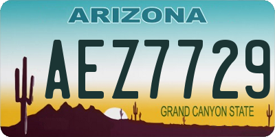 AZ license plate AEZ7729