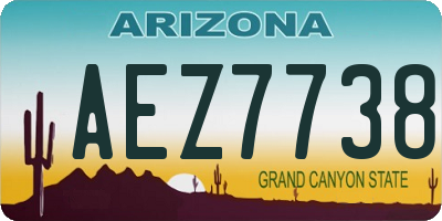 AZ license plate AEZ7738