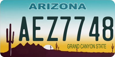 AZ license plate AEZ7748