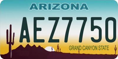 AZ license plate AEZ7750