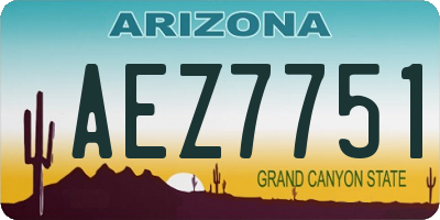 AZ license plate AEZ7751
