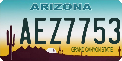 AZ license plate AEZ7753