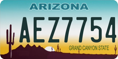 AZ license plate AEZ7754