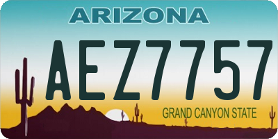 AZ license plate AEZ7757