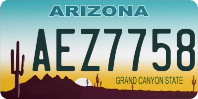 AZ license plate AEZ7758