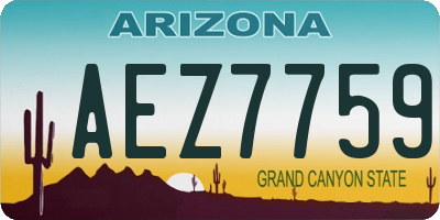 AZ license plate AEZ7759