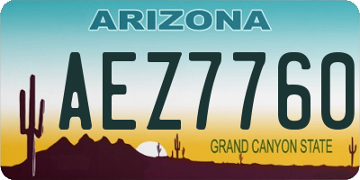 AZ license plate AEZ7760