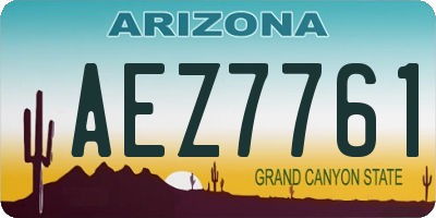 AZ license plate AEZ7761