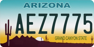 AZ license plate AEZ7775