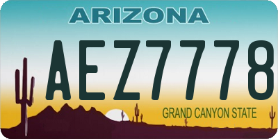 AZ license plate AEZ7778