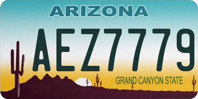 AZ license plate AEZ7779